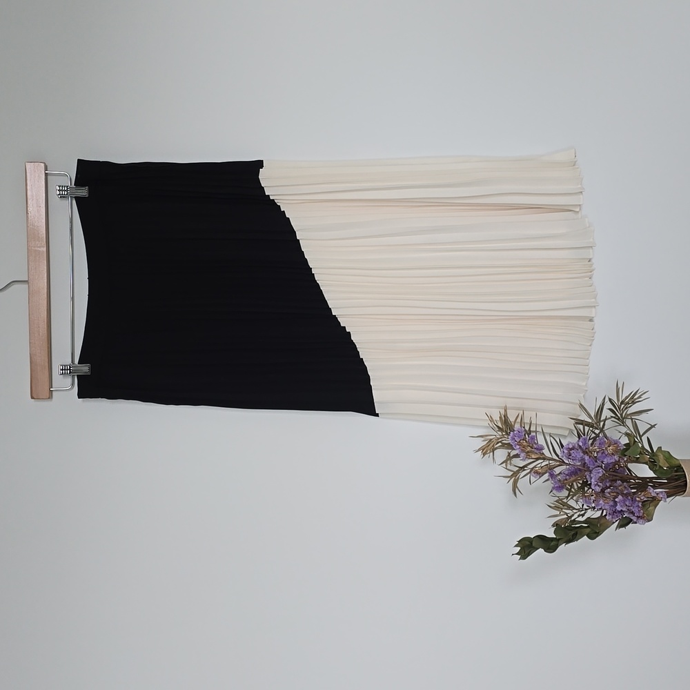 NWT - Express Colorblock Accordion Midi Skirt - Picture 6 of 8
